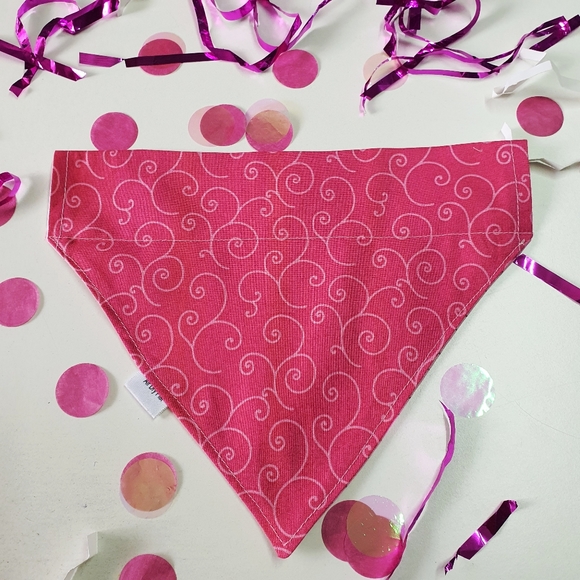 🐶 3 for $15 * Reversible Valentines Hearts Gems Over The Collar Dog Bandana - Picture 3 of 5